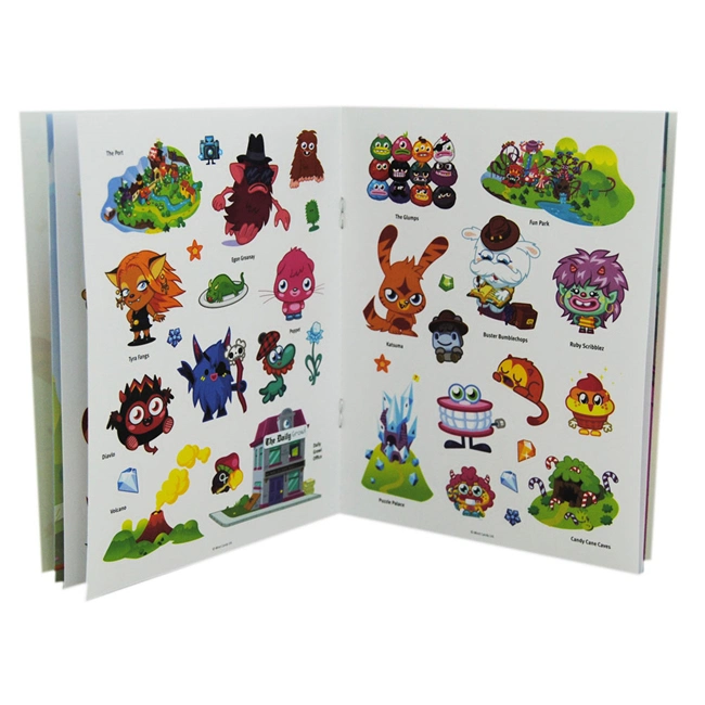 Custom Printing Cartoon Reusable Sticker Book Album for Kids Toy