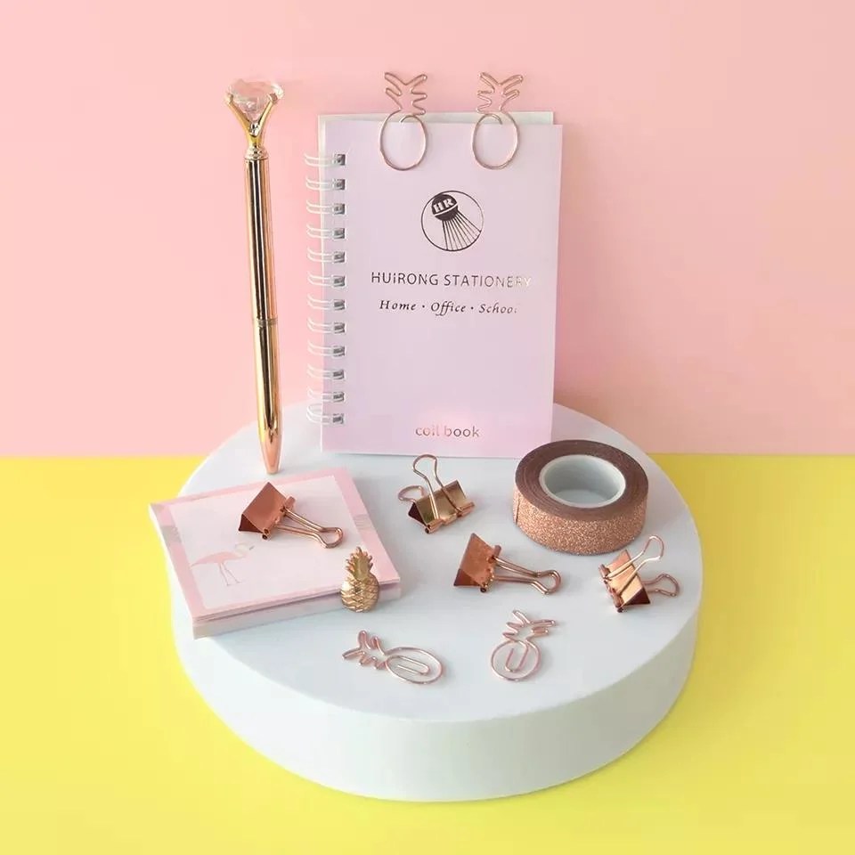 Stationery Kit Set Rose Gold Kids Cute Back to School Stationery Set