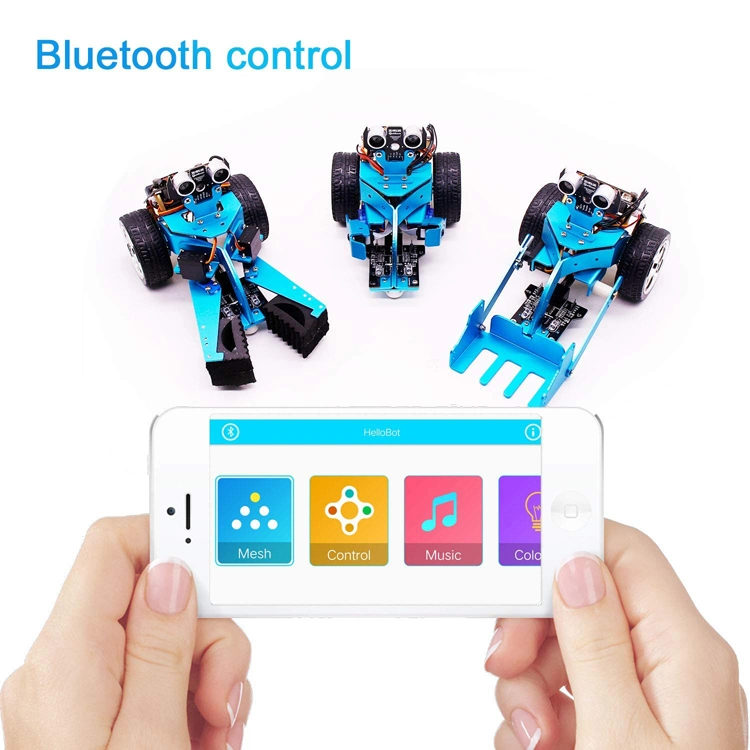 Hellobot Microbit Starter Robot Kit, DIY 3 in 1 Advanced Mechanical Aluminium Alloy, Stem Education for 10+ Kids to Learn Robotics