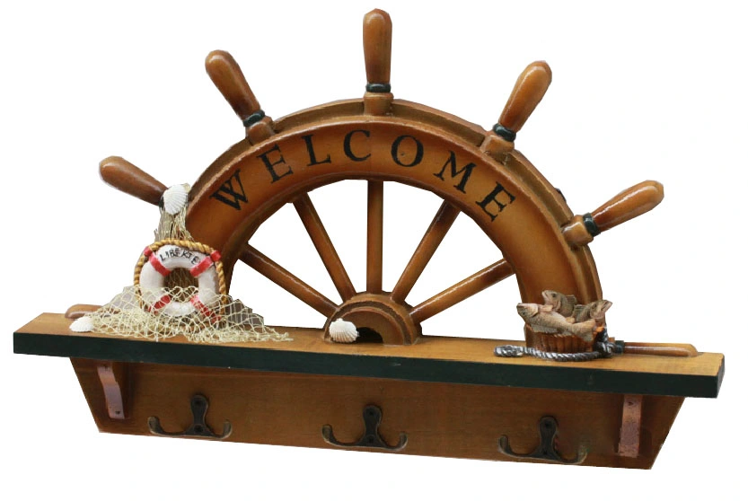 Craft Wooden Ship Wheel for Decoration