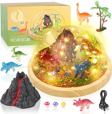 Make Your Own Dinosaur Night Light, Dinosaur Craft Kit for Kids, DIY Dinosaur Toy Gifts