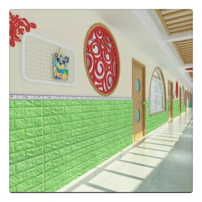 2021 3D Foam Wallpaper XPE PE Foam Self Adhesive Foam Wall Sticker Brick Wood Cartoon Designs Soft Kids Room for DIY Wall Decoration