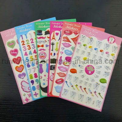 Soft Cartoon Puffy Foam Sticker for Kids Play